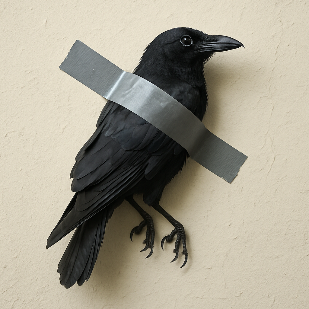 Drop the 'THE' ... just Sticker Crow - It's cleaner, and also more crow.
